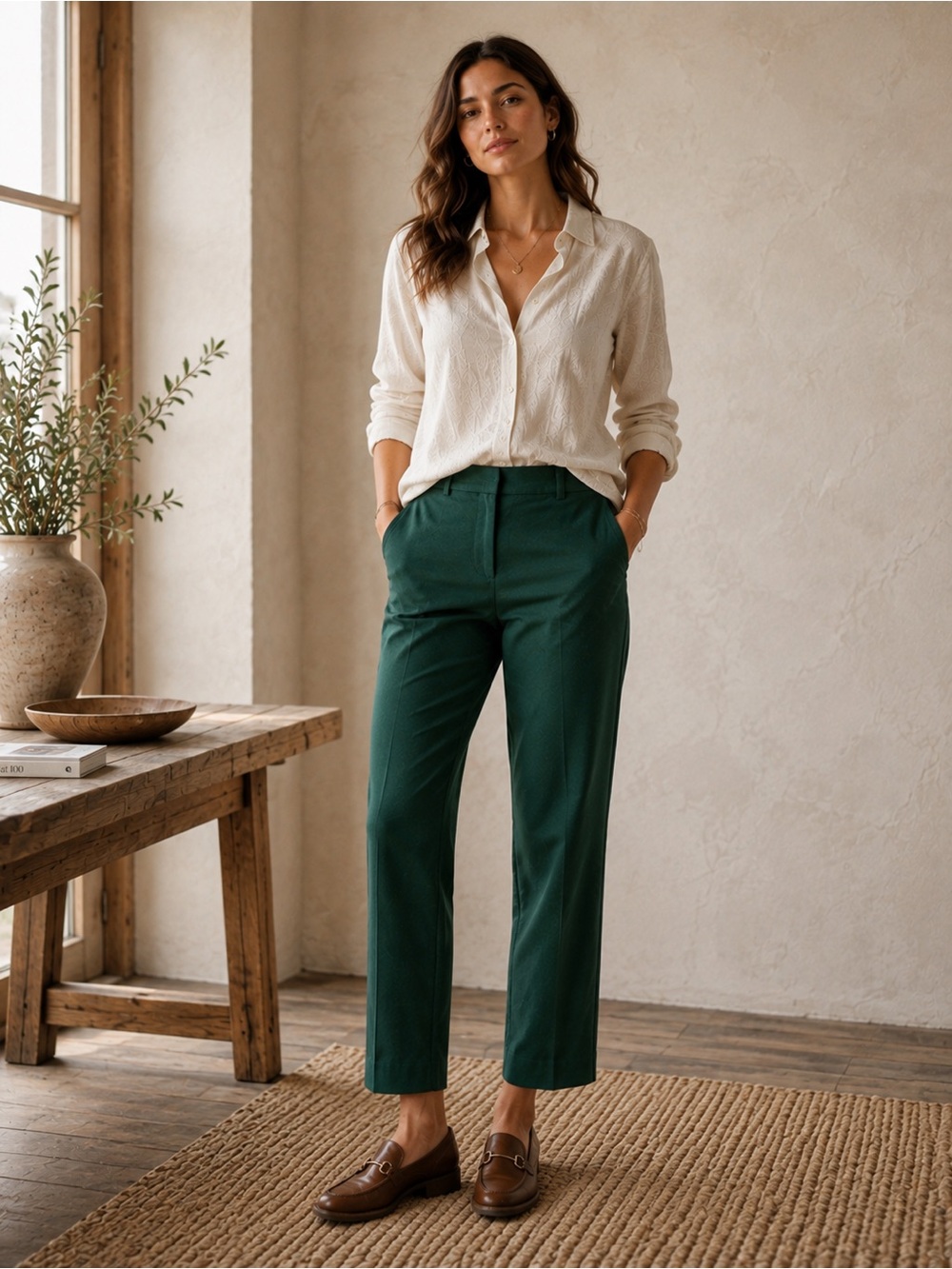 J.Crew Kallie pant Forest size 6
